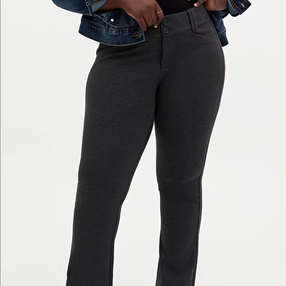 Torrid Studio Signature Stretch Trouser - Luxe Pointe Charcoal Grey 26R